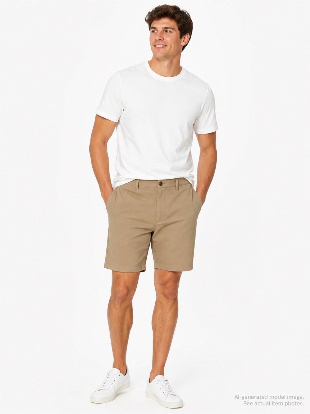 345. Hollister California Khaki Performance Stretch Shorts Size 34